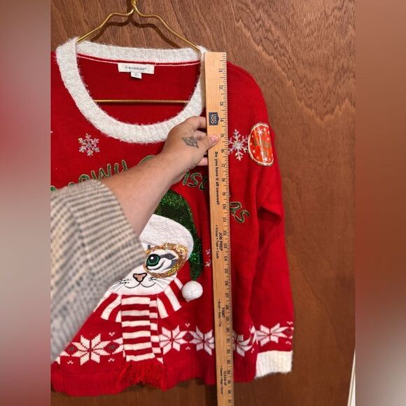 Francesca’s Cat Christmas Sweater Size M - Picture 7 of 9